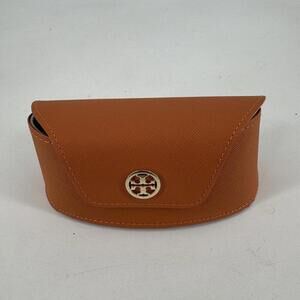 Tory Burch sunglass case brown leather designer preppy summer travel